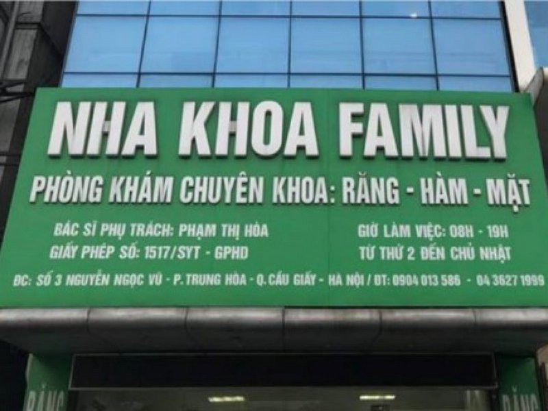 Chi nhánh nha khoa Family tại Hà Nội
