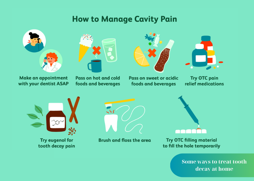 Advantages and disadvantages of treating tooth decay at home and some ways to treat tooth decay at home